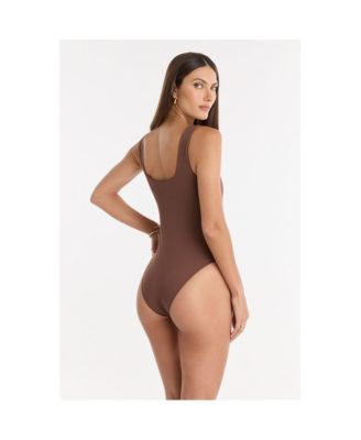 Womens Loren Bodysuit - Pearl