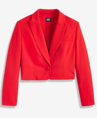 Women's Peak Lapel Cropped Blazer, Macy's Exclusive