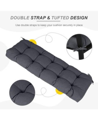 Outdoor Tufted Water-Resistant & Fade-Resistant Bench Cushion, 46" x 19.7" x 5.1"