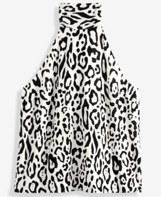Women's Printed Tie-Neck Halter Top, Macy's Exclusive