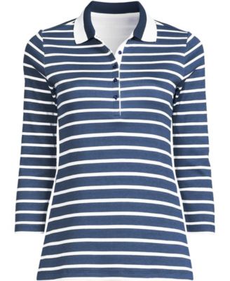 Women's 3/4 Sleeve Supima Cotton Polo Shirt