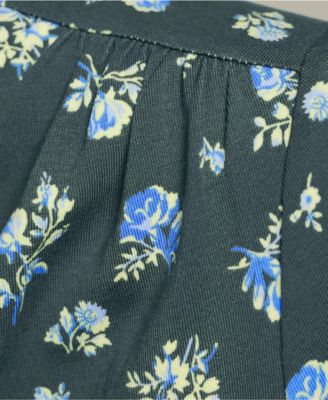 Women's Petite Short Sleeve Lightweight Jersey Gathered Shoulder T-Shirt