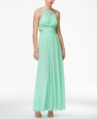 B Darlin Juniors' Halter Cutout Gown, Created For Macy's - Juniors ...