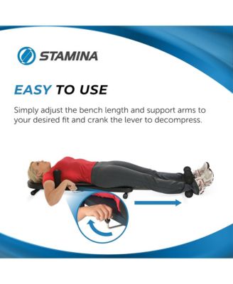 InLine Traction System Joints and Back Stretch Bench, Blue Gray