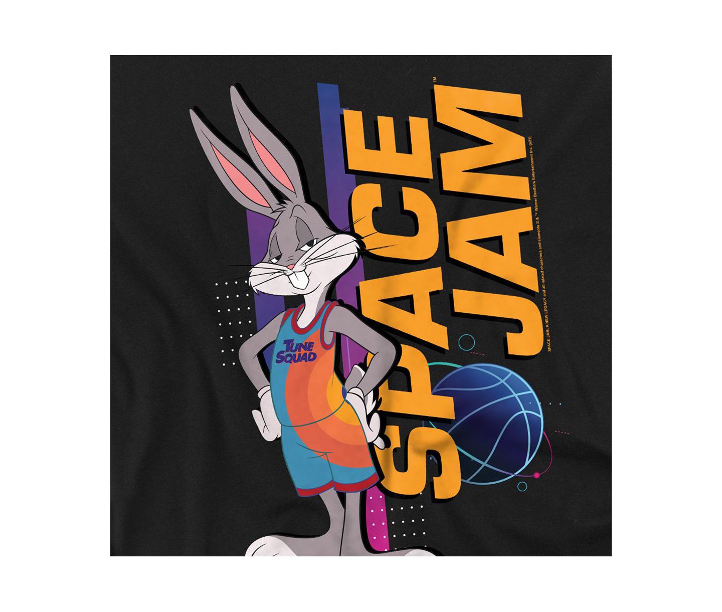 Мужская футболка Space Jam Big & Tall 2 Bugs Standing, цвет: Чёрный — фото 2