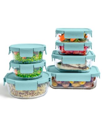 Leak-Proof 14-Pc. Glass Food Storage Set