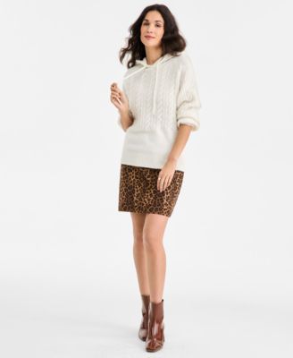 Women's Cozy Sweater Cable Hoodie, Macy's Exclusive