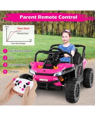12V Kids Ride on Truck with Parental Remote 3 Speeds & Reverse Forward Function