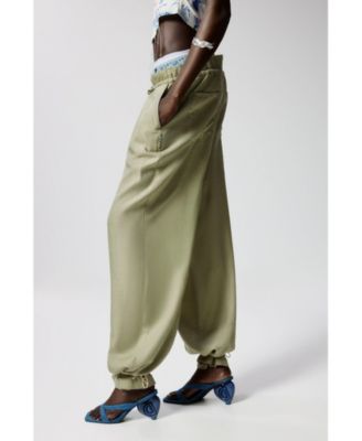 Women's Hybrid long pants with checks