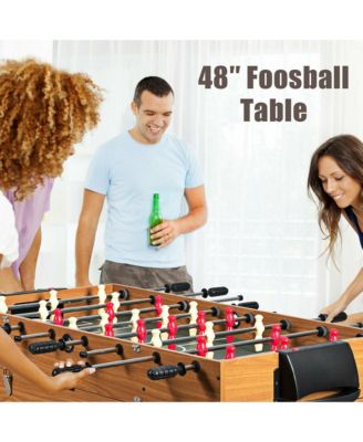 48'' 3-In-1 Multi Combo Game Table Foosball Soccer Billiard Slide Hockey For Kids