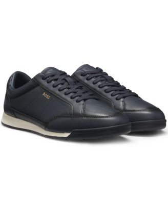 Hugo Boss - Men's Embossed Logo Leather Trainers