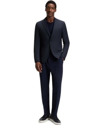 Men's Checked Virgin Wool Slim-Fit Blazer