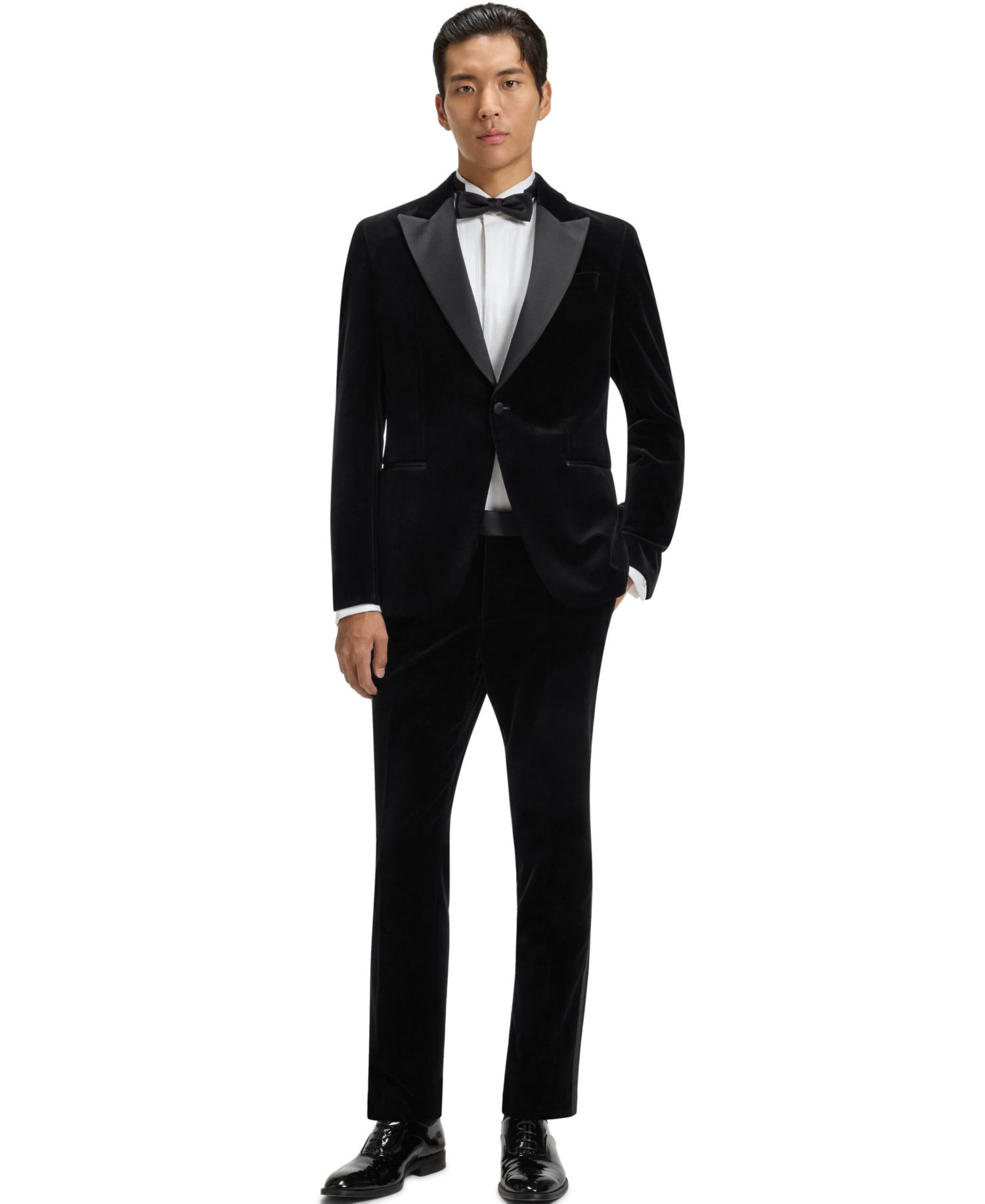 Men's Cotton Velvet Slim-Fit Tuxedo Jacket