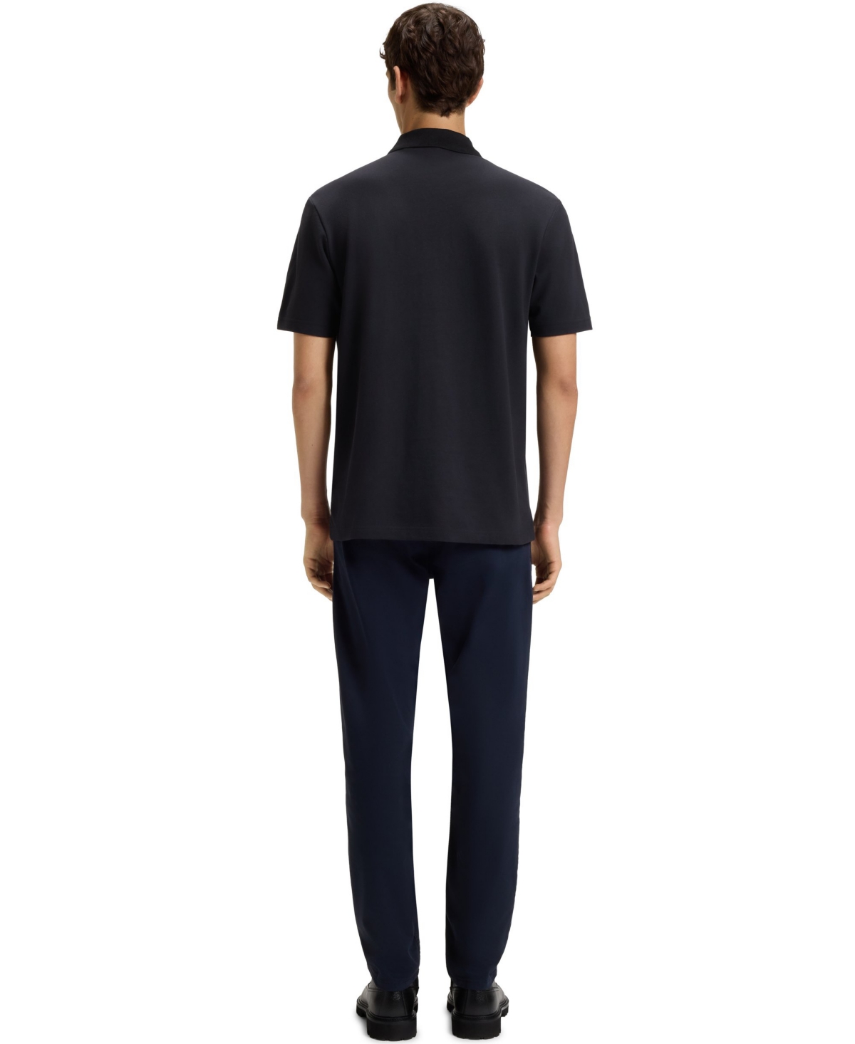 Hugo Boss Boss By  Men's Cotton Pique Relaxed-fit Polo Shirt In Black