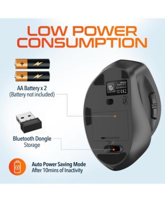 S30 Ergonomic Wireless Optical Mouse, 3 Adjustable DPI (DMERGS30-WB)