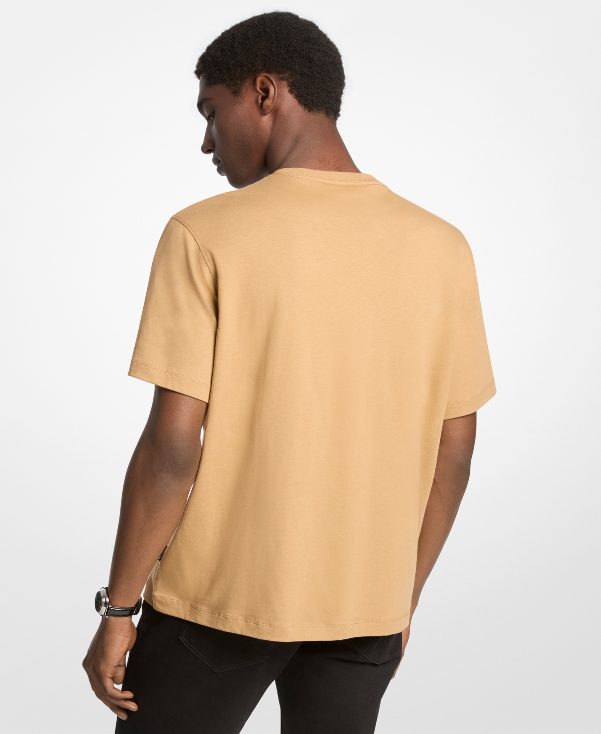 Michael Kors Printed Cotton T-shirt In Brown