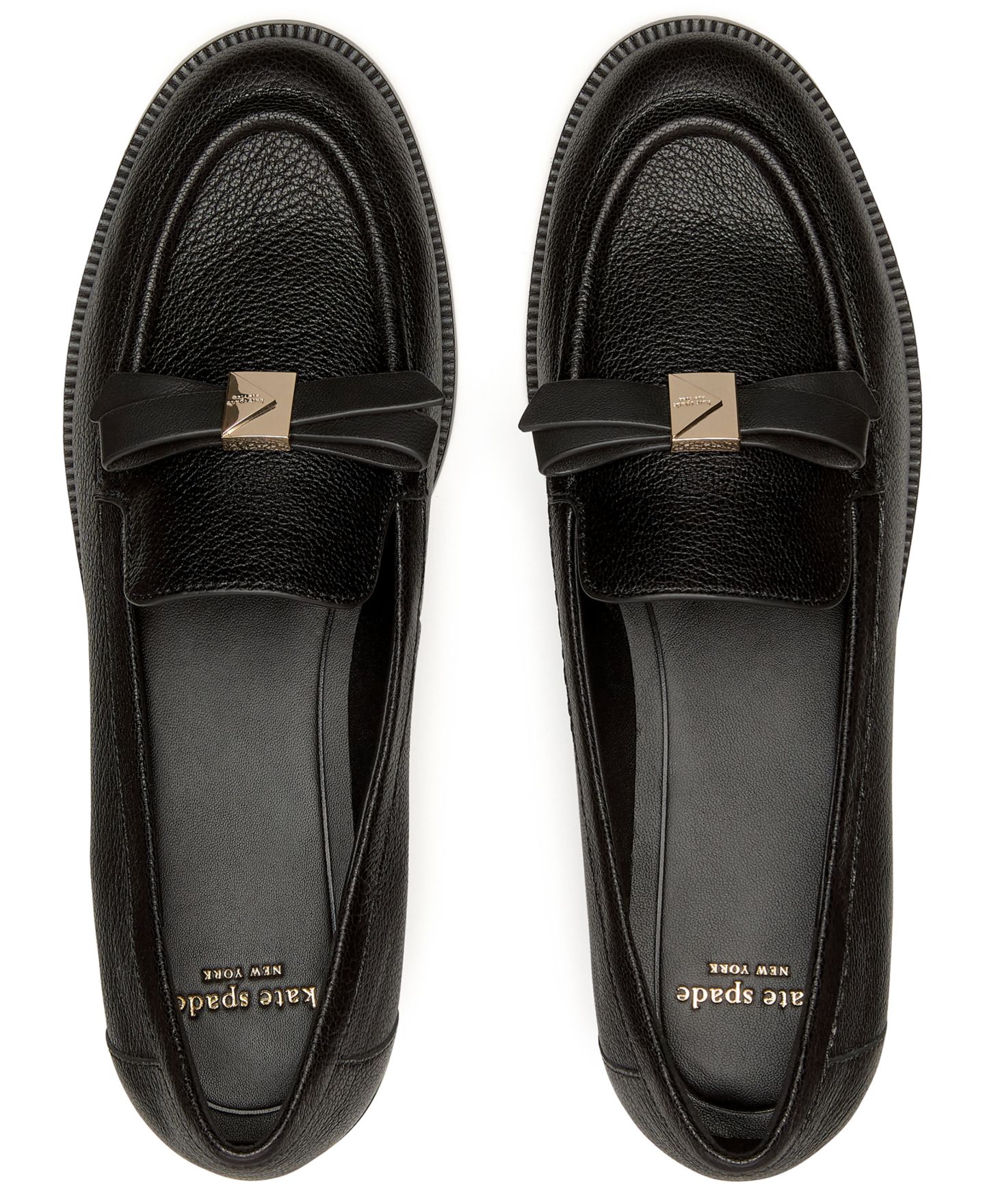Женские туфли kate spade new york Deco Bow, цвет: Чёрный кожаный — фото 6