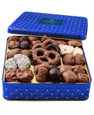 Bonnie & Pop - Holiday Chocolate Blue Gift Tin, 28 Pieces