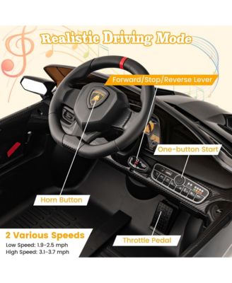 Licensed Lamborghini 4WD Kids Ride-on Sports Car 12V Battery Powered 2.4G Remote