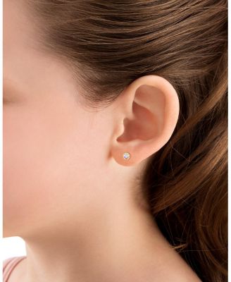 Children's 14K Gold Enchanted Light Studs Girls' Screw Back Earrings