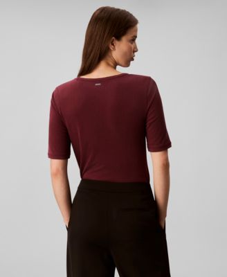 Women's Scoop Neck Ribbed T-Shirt