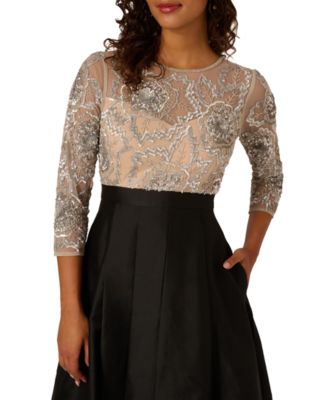 Women's Bead Taffeta Long Dress