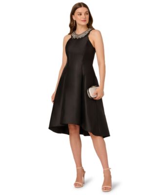 Women's Beaded Mikado Midi Dress