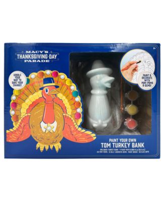 Thanksgiving Day Parade 2025 Paint Your Own Tom Turkey Bank Set