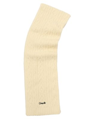 Women's Embroidered Cable-Knit Muffler Scarf