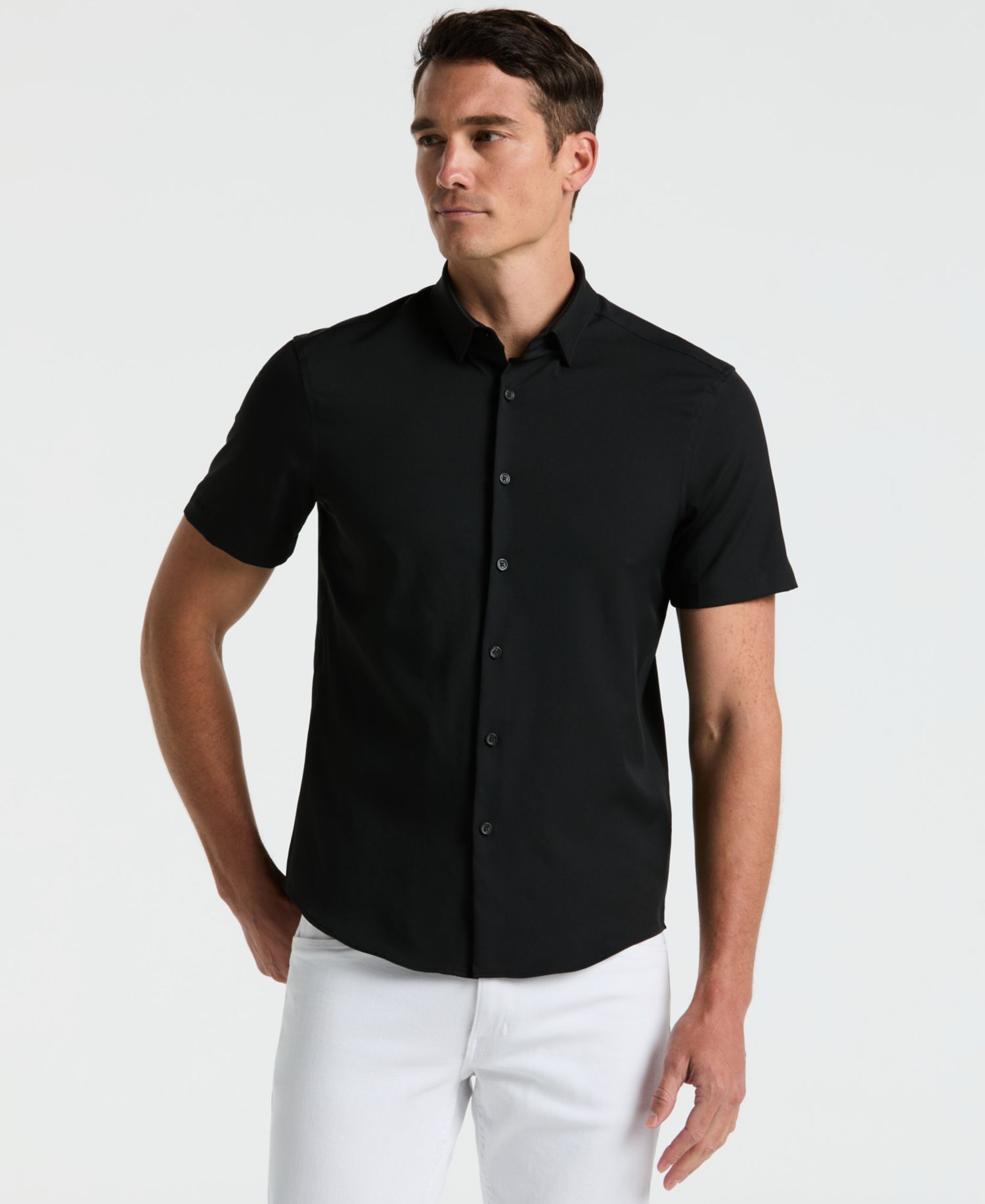 Men's Short-Sleeve Solid Shirt
