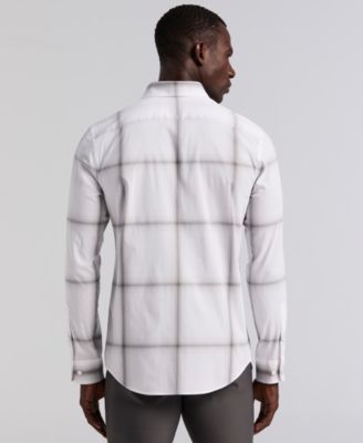 Men's Long Sleeve Ombre Plaid Shirt