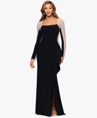 Petite Long Beaded Sleeve Dress