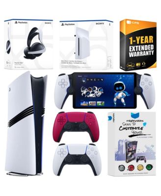 PlayStation 5 Pro 2TB of Storage Digital Bundle with Disc Drive, Extra Controller, Pulse Elite Headset, PlayStation Portal, MightySkins Voucher