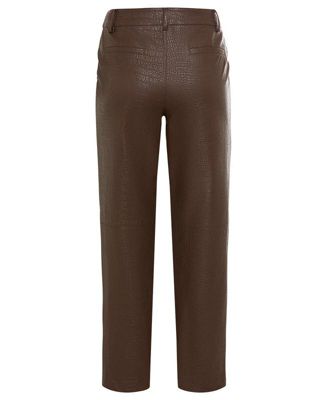 Women's Mona Fit Straight Leg Faux Croc Cropped Pant