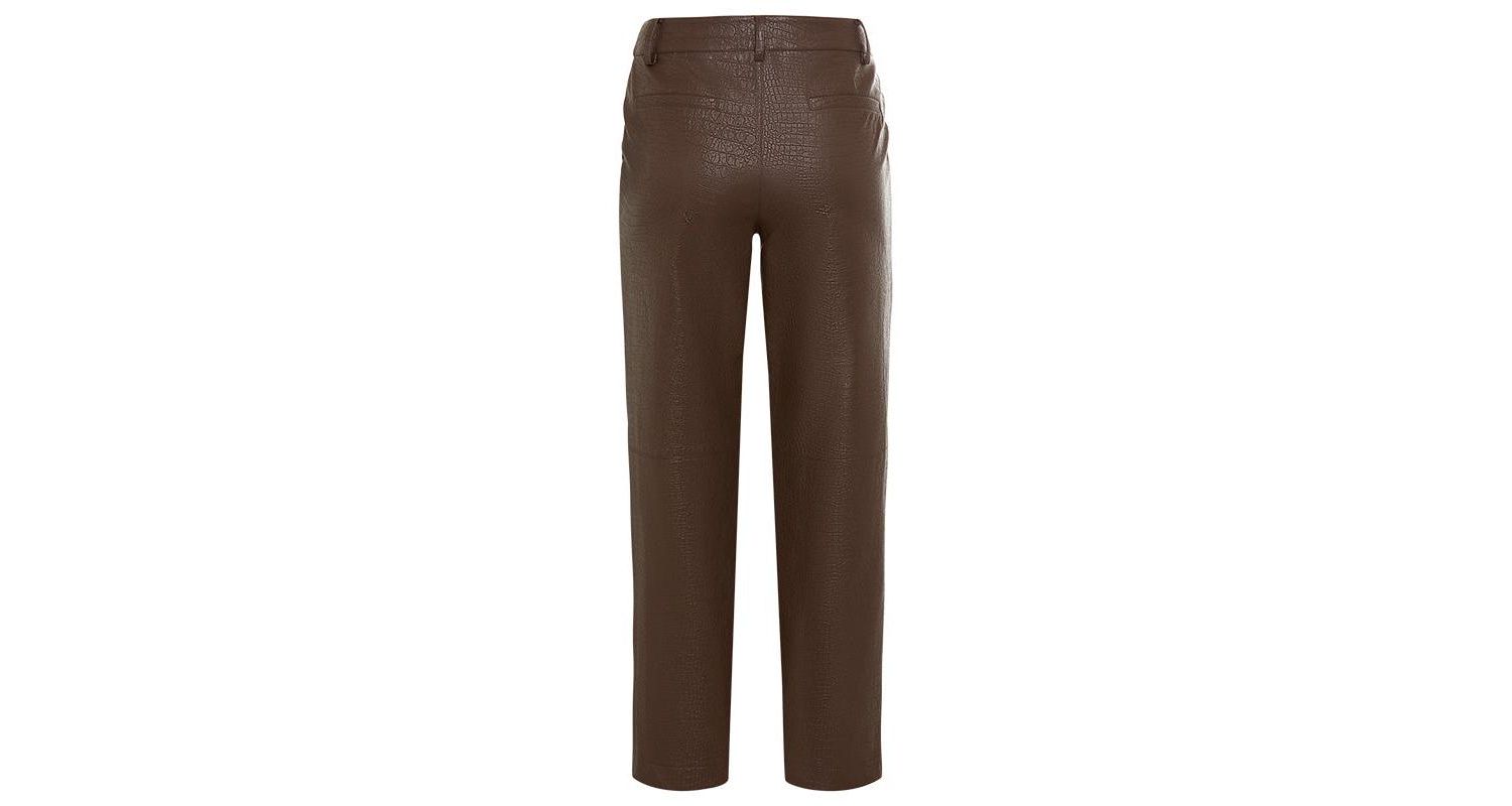 Women's Mona Fit Straight Leg Faux Croc Cropped Pant