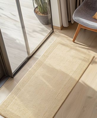 Splendor Reversible Tufted Cotton Bath Rug, 24" x 72"