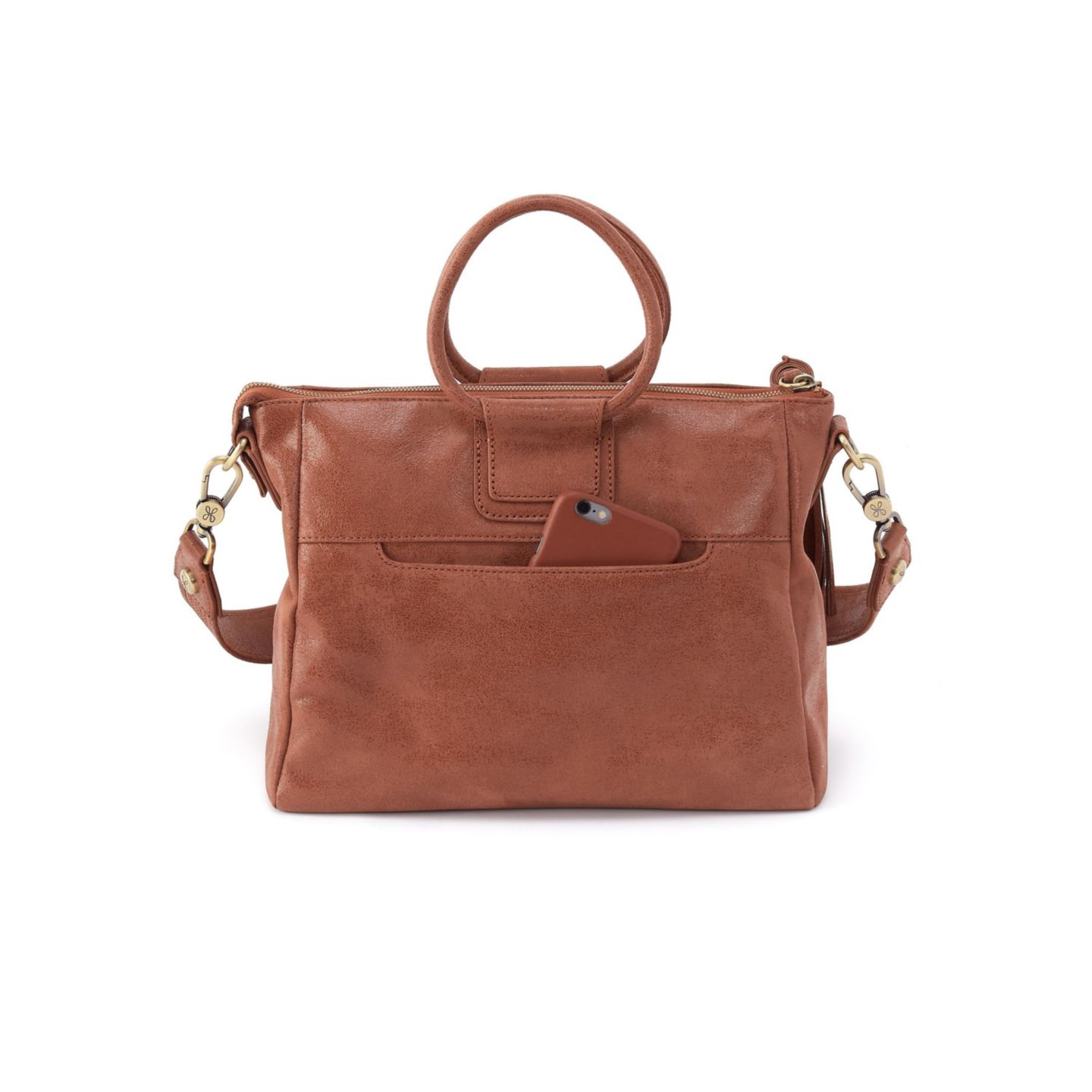 Женская сумка HOBO Sheila Medium Satchel, цвет: Седельно-коричневый — фото 2