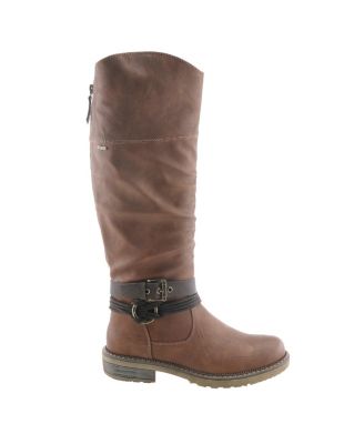 Mangie Tall  Boot with Extended Calf Zipper and Shock-Absorbing Sole