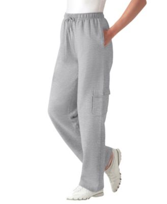 Plus Size Within Better-Fleece Pull-On Cargo Sweatpants