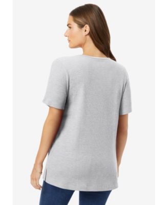 Women's Within Waffle Thermal Satin Trim Tee