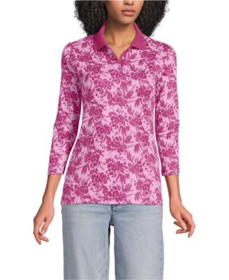 Women's 3/4 Sleeve Supima Cotton Polo Shirt