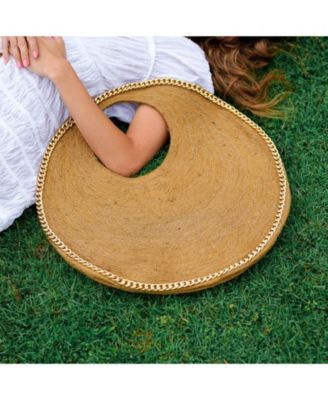 Solo Cocco Jute Bag With Gold Chain