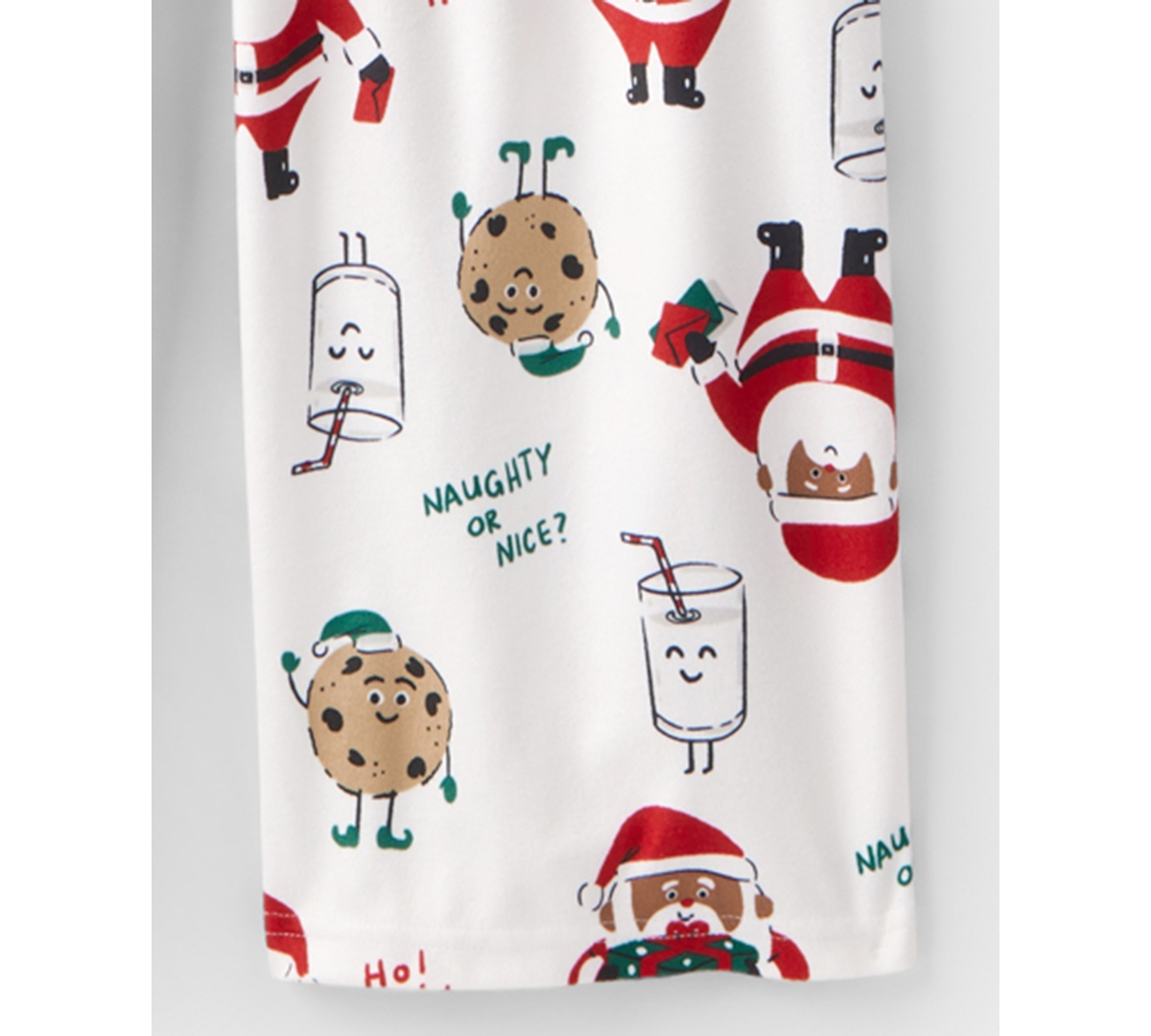 Carter's Adult Men Or Women 2-piece Christmas Santa Claus Print Pajama Set In White
