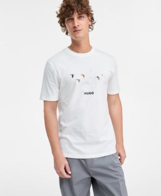 Hugo Boss - Men's Dugolini Short-Sleeve Embroidered Logo & Birds T-Shirt