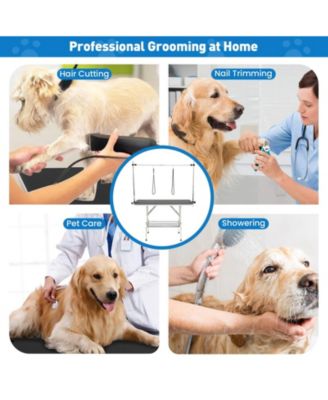 Foldable Dog Grooming Table with Height Adjustable Arms