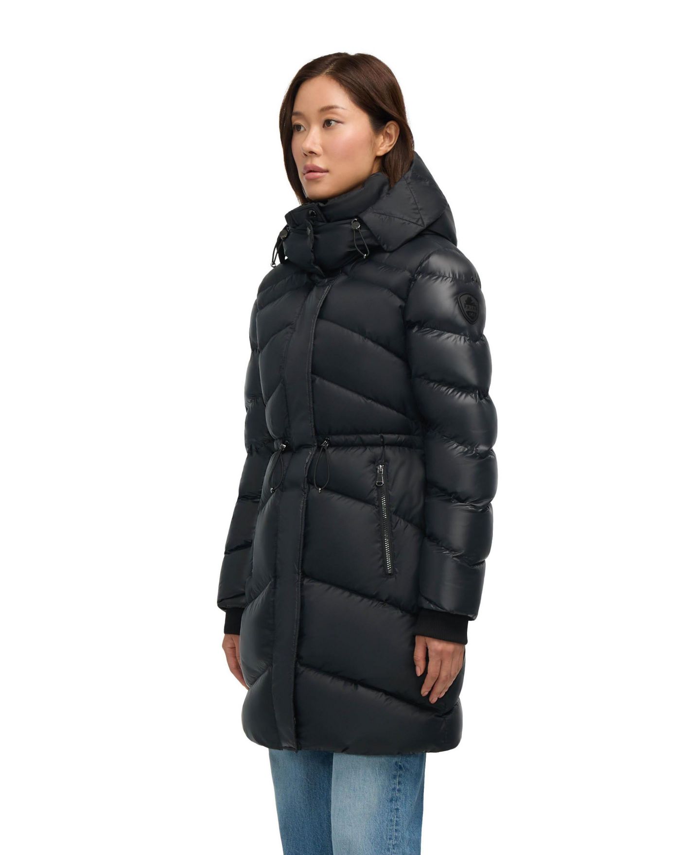 Женская куртка PAJAR Saturn Mid-Length Quilted Puffer with Removable Hood, цвет: Чёрный — фото 2
