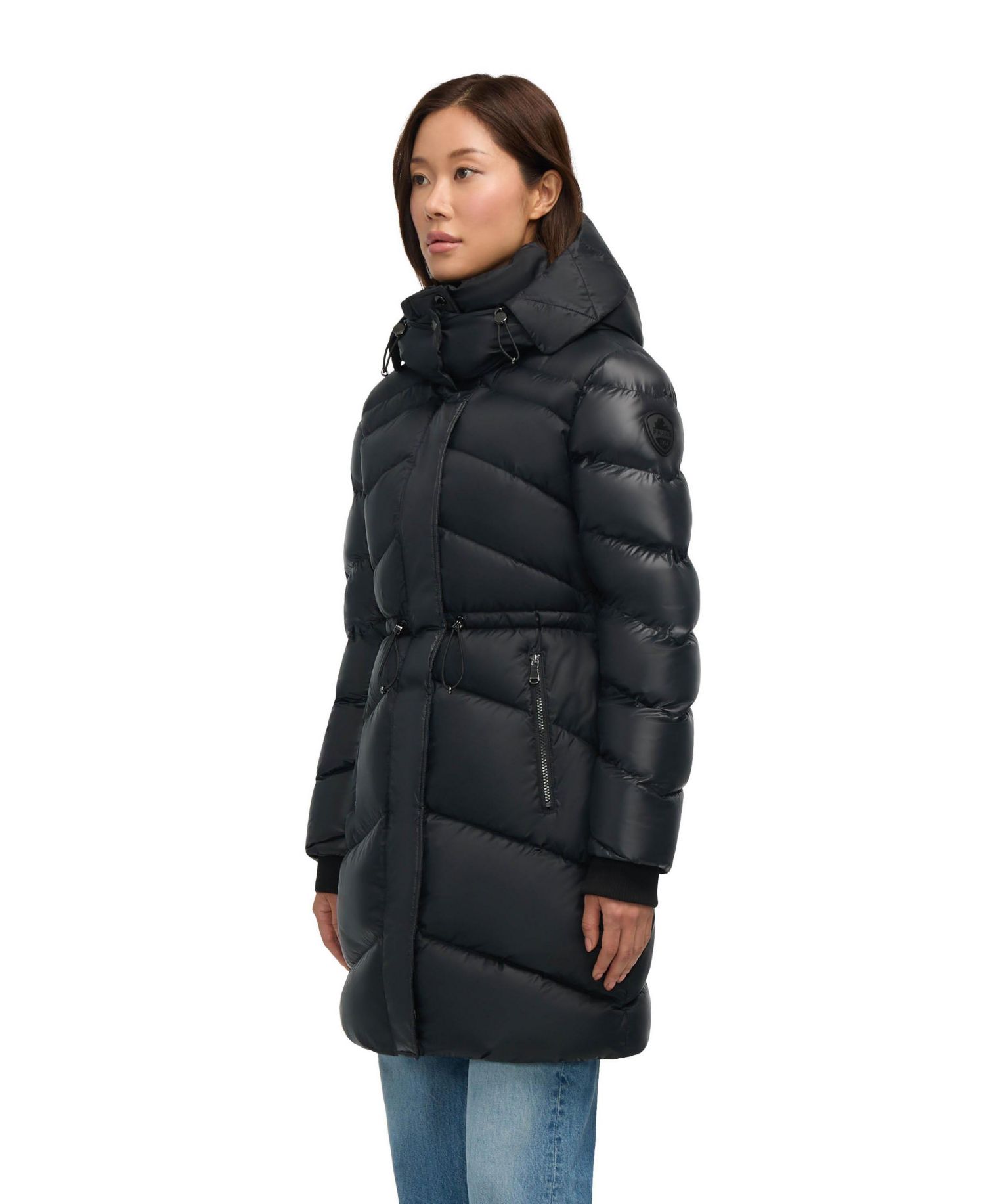Women's Saturn Mid-Length Quilted Puffer with Removable Hood