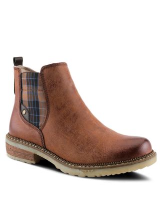 Nonia Women's Bootie with Plaid Elastic Strap