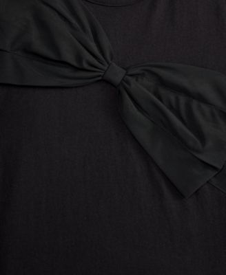 Girls' 5-20 Bow Applique Detail Top