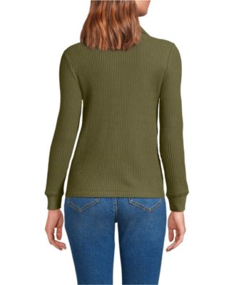 Women's Long Sleeve Waffle Collared Shacket